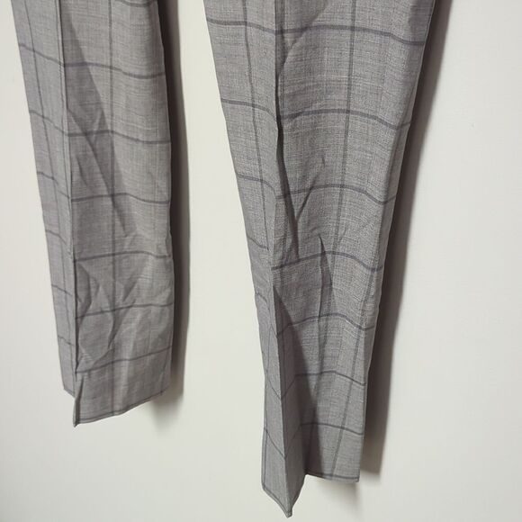 Banana Republic Gray Plaid Dress Pants - Picture 3 of 8